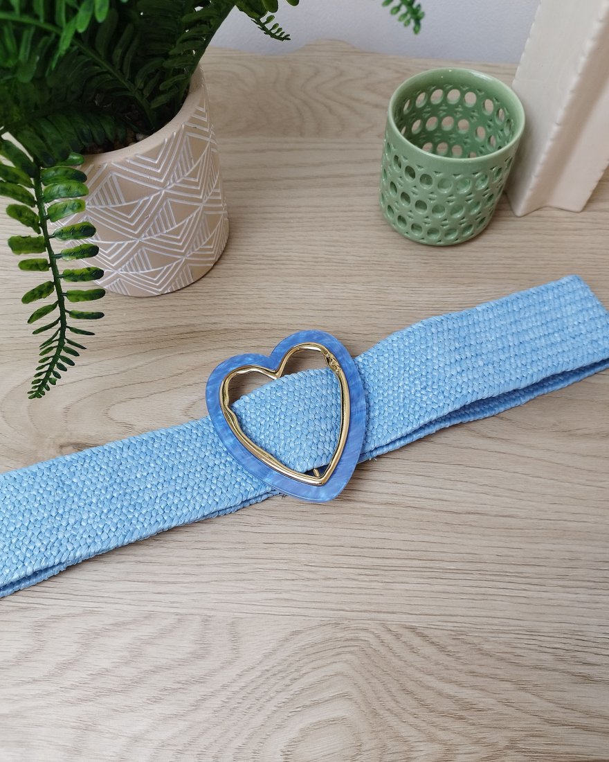 Ceinture élastique avec boucle en coeur