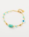 Bracelet oeil en perles dorées et amazonite