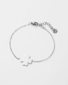 Bracelet en acier trèfle à 4 feuilles