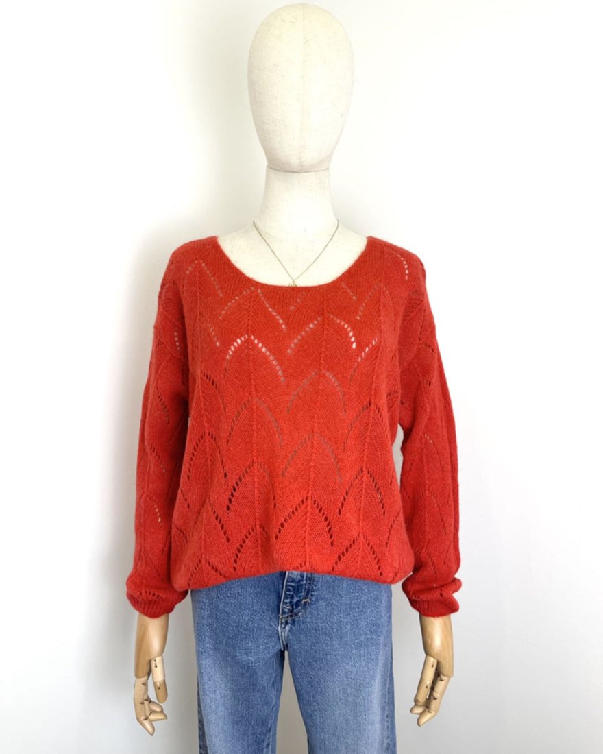 Pull léger à maille ajourée