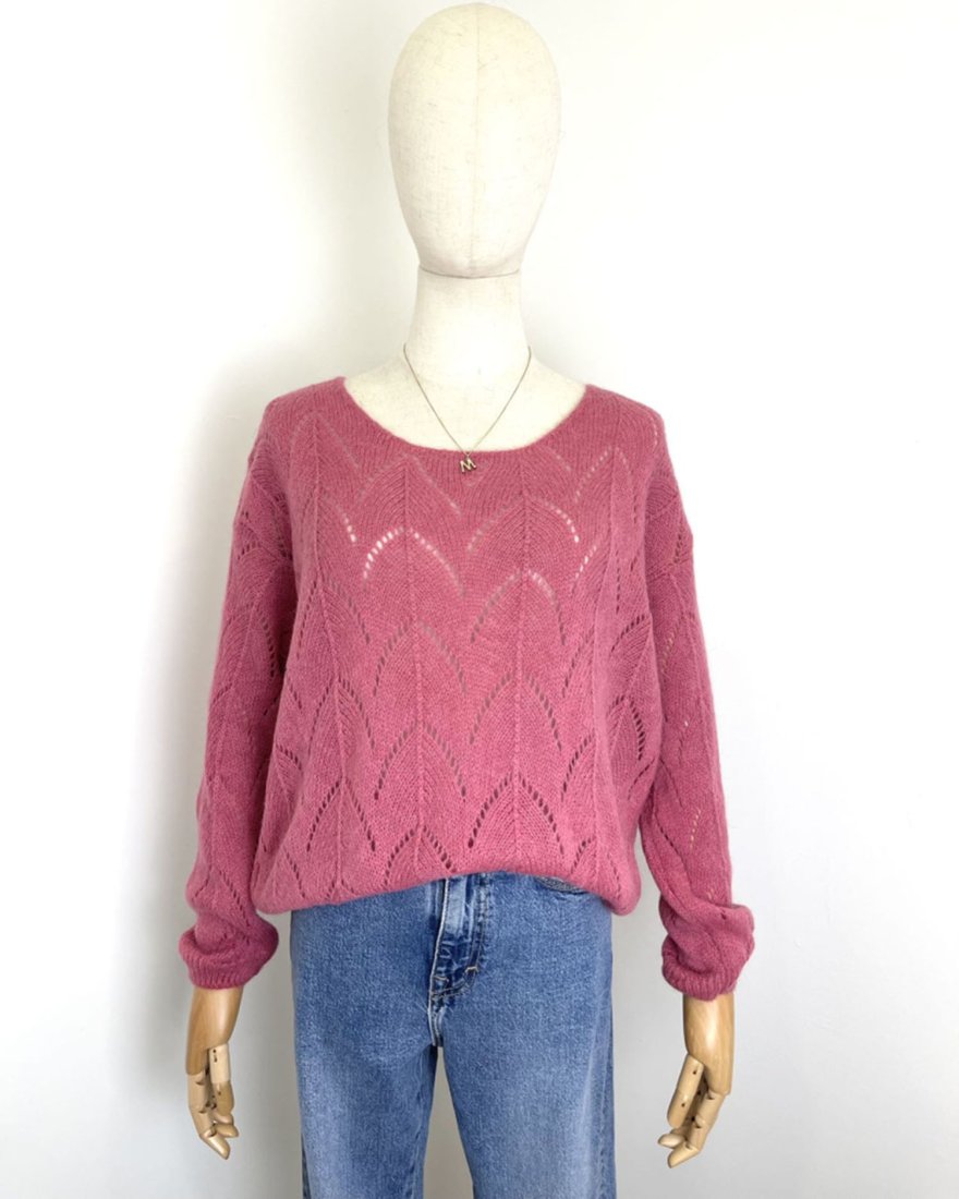 Pull léger à maille ajourée