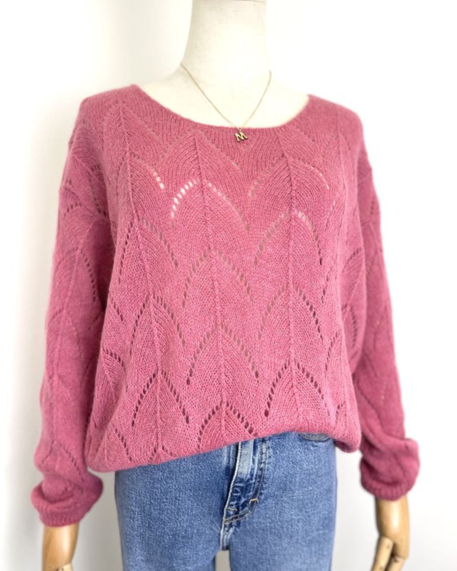 Pull léger à maille ajourée