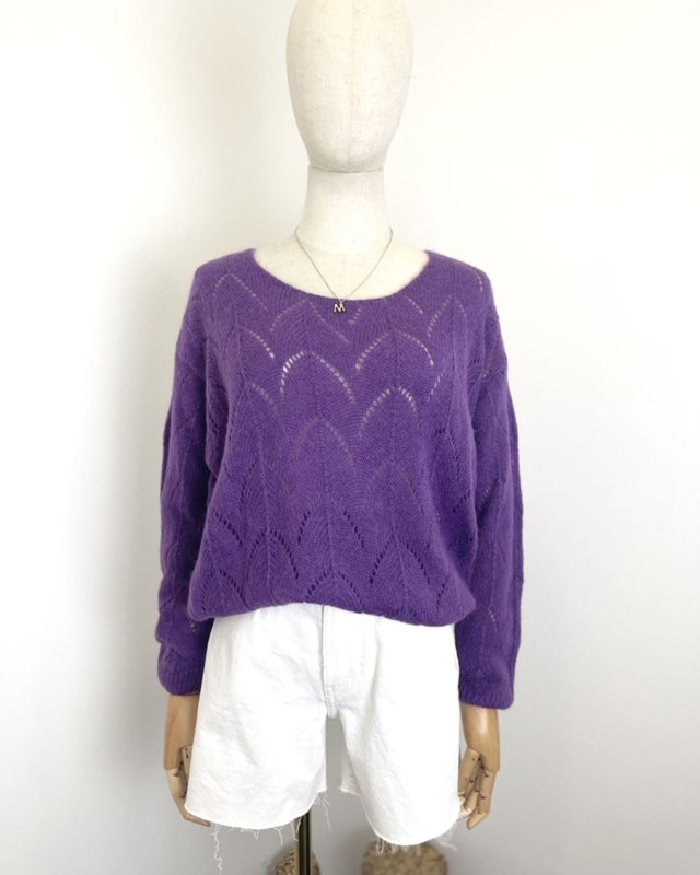 Pull léger à maille ajourée