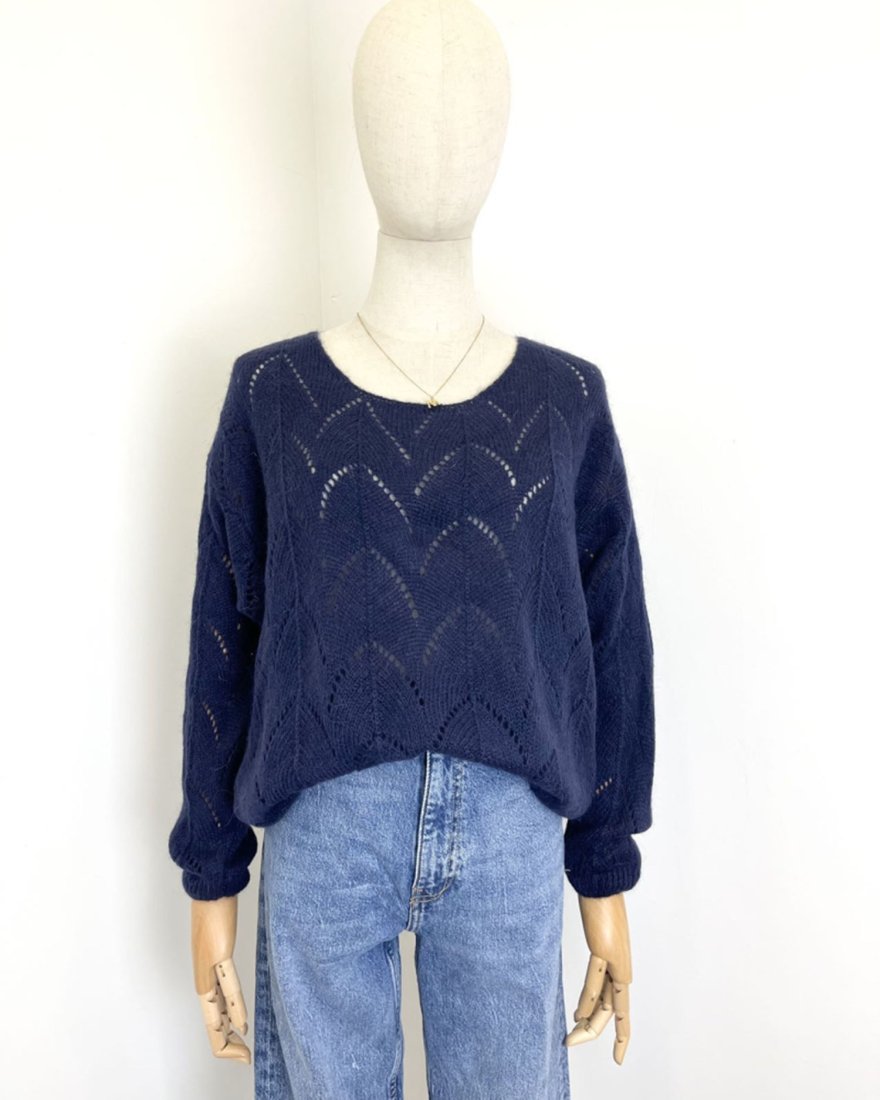 Pull léger à maille ajourée