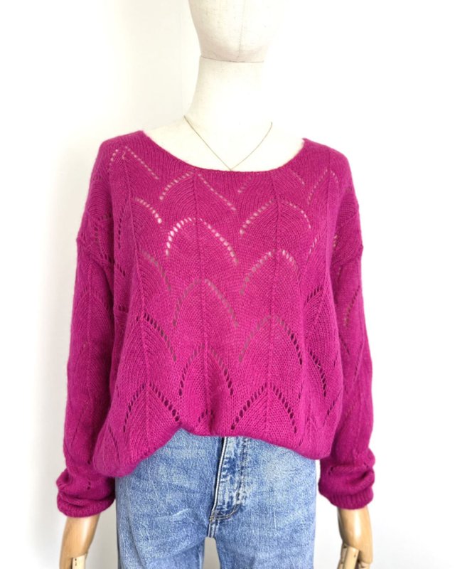 Pull léger à maille ajourée