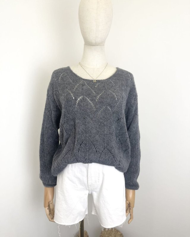 Pull léger à maille ajourée
