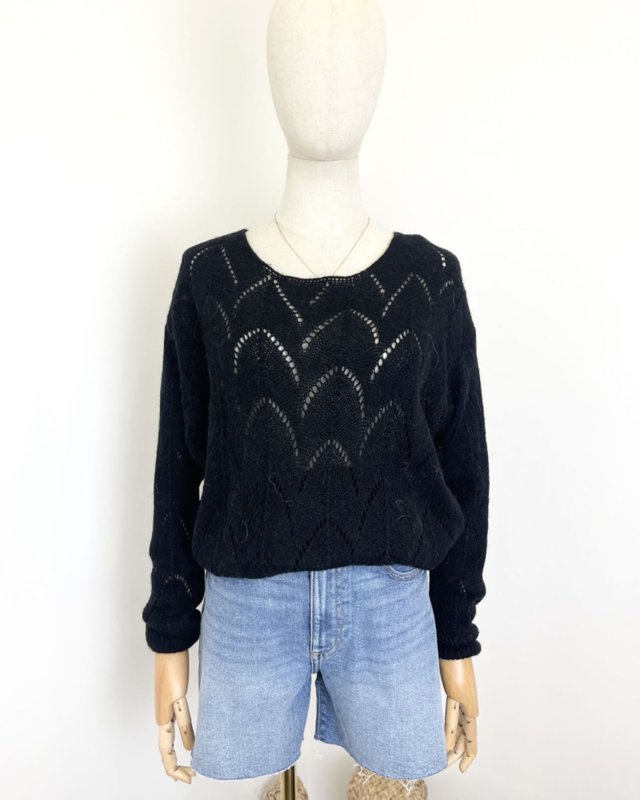Pull léger à maille ajourée