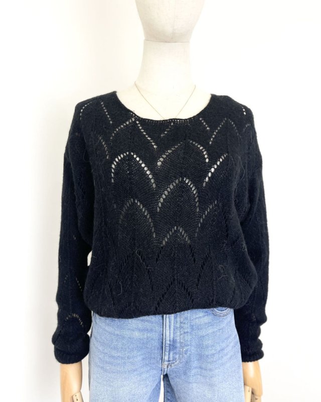 Pull léger à maille ajourée