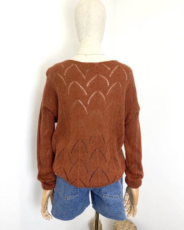 Pull léger à maille ajourée