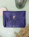 Pochette enveloppe en cuir irisé