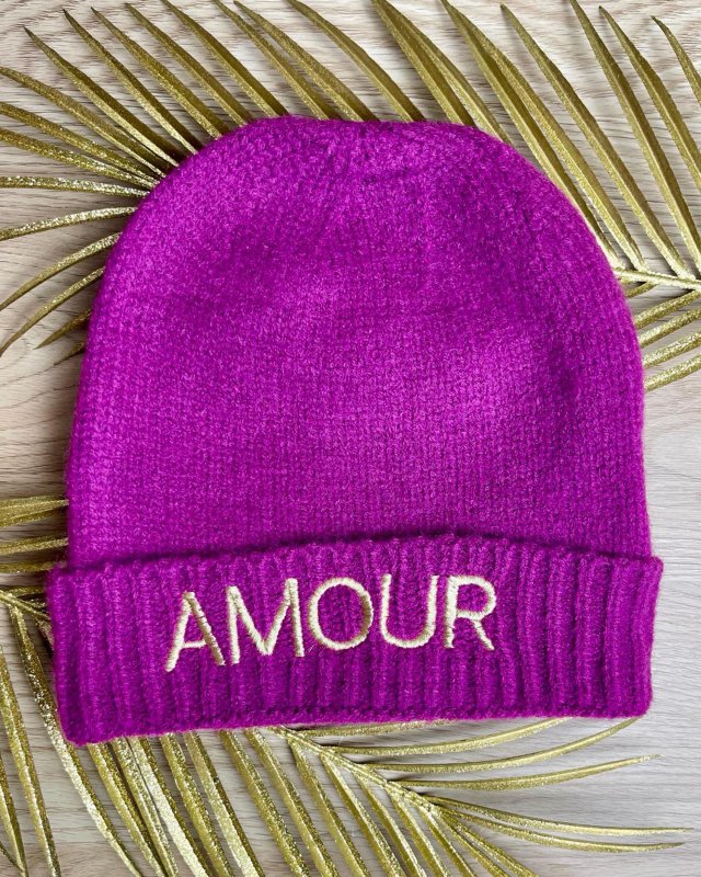 Bonnet Amour à revers large