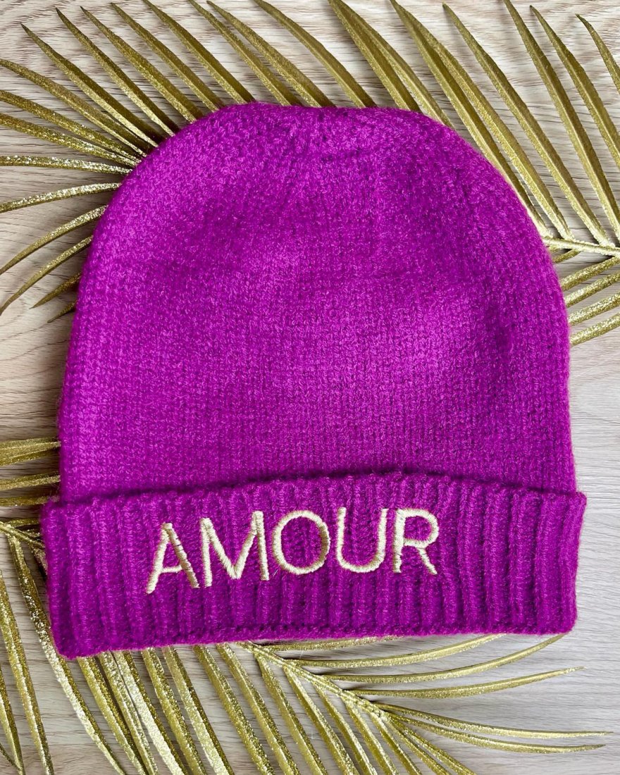 Bonnet Amour à revers large