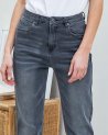 Jeans 7/8 en denim gris délavé