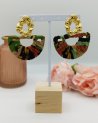 Boucles d'oreilles ethniques en tissu
