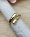 Bague entrelacée en acier doré