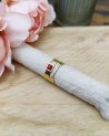 Bague chiffre romain et pierre fuchsia