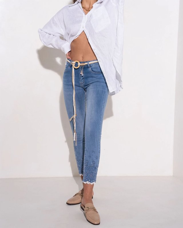 Jean slim en denim avec...