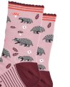 Chaussettes roses avec des blaireaux