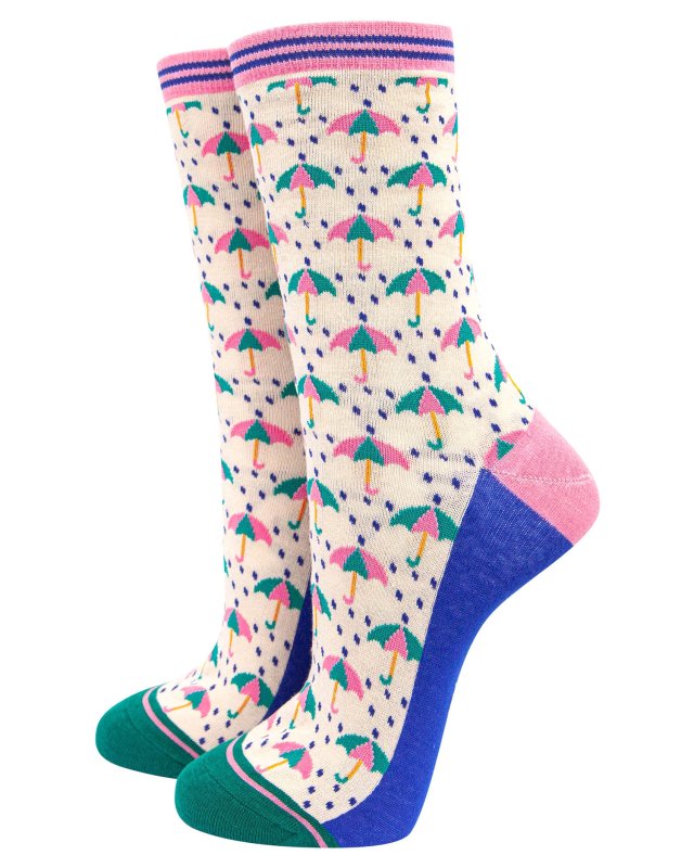 Chaussettes crème avec des...