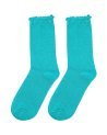 Chaussettes bleues pailletées à feston