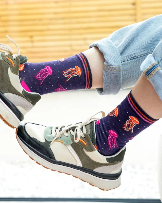Chaussettes à motif méduses...