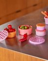 Boîtes alimentaires rondes à motif coeur