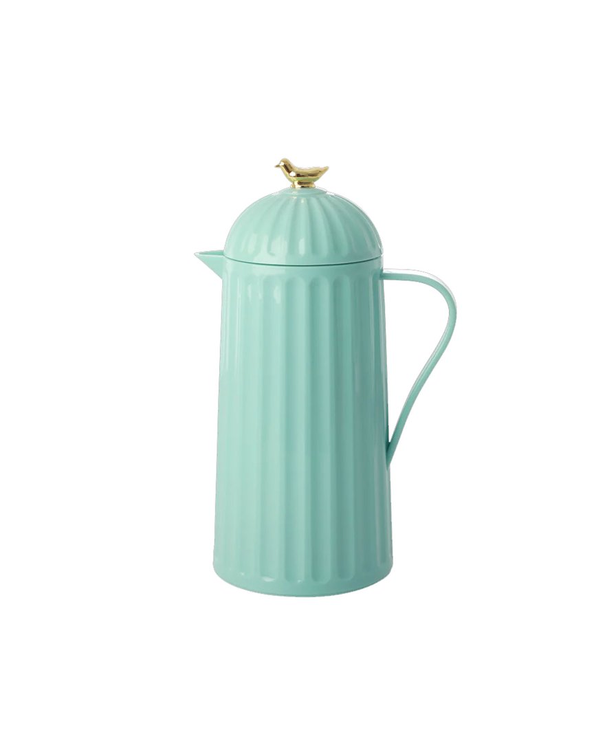 Thermos menthe avec un oiseau doré Rice