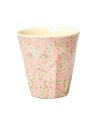 Gobelet petites fleurs roses Rice en mélamine