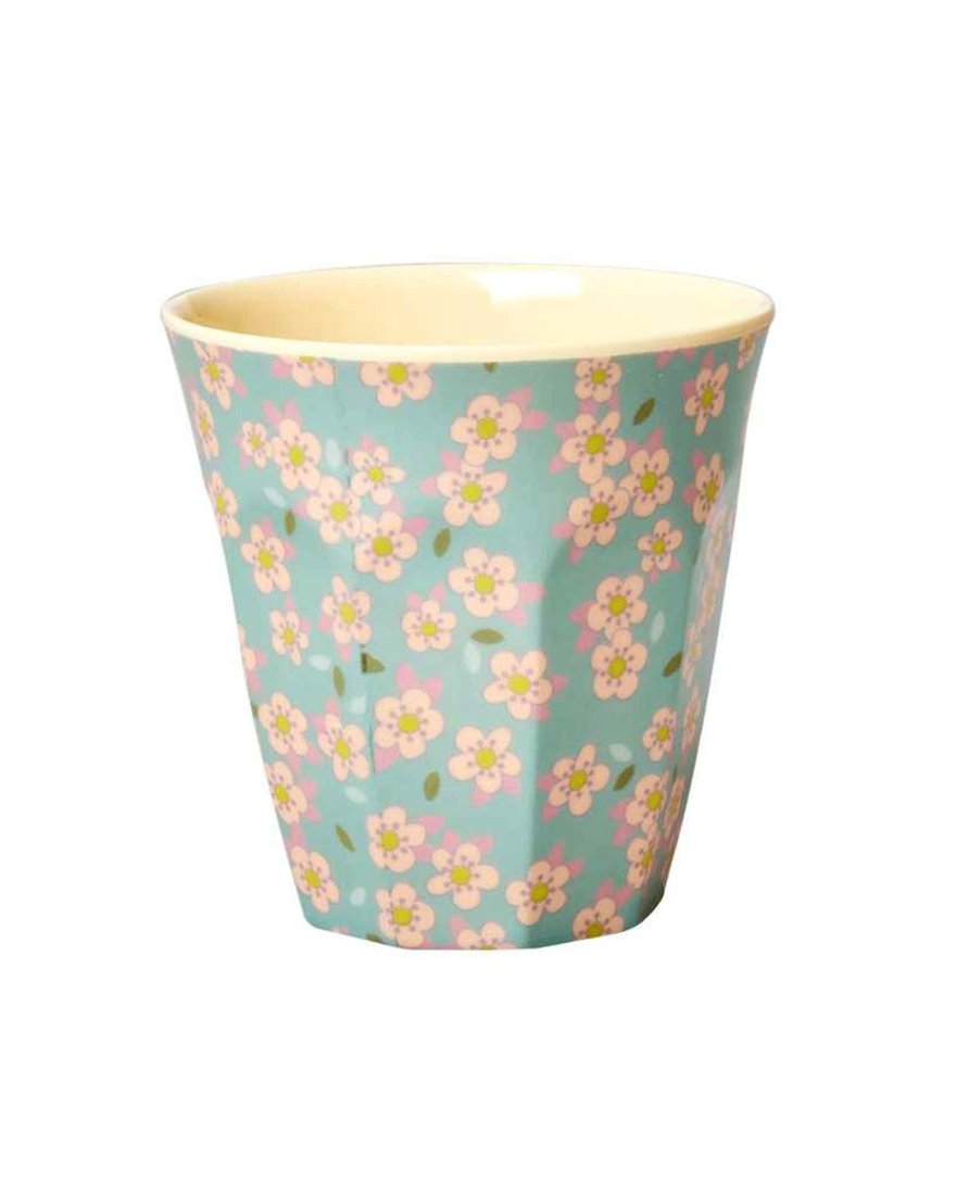 Gobelet petites fleurs bleues Rice en mélamine