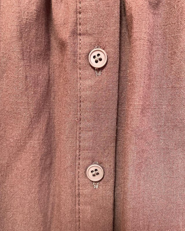 Blouse ample chocolat à broderies coeurs