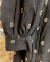 Robe courte noire à pastilles
