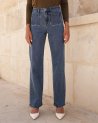 Jean Felix en denim stone et poches plaquées