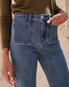 Jean Felix en denim stone et poches plaquées