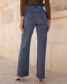 Jean Felix en denim stone et poches plaquées