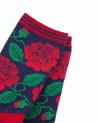 Chaussettes bleu marine avec des roses anglaises