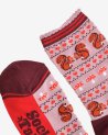 Chaussettes avec des écureuils et des détails rouges