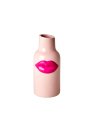 Petit vase en céramique rose avec une bouche