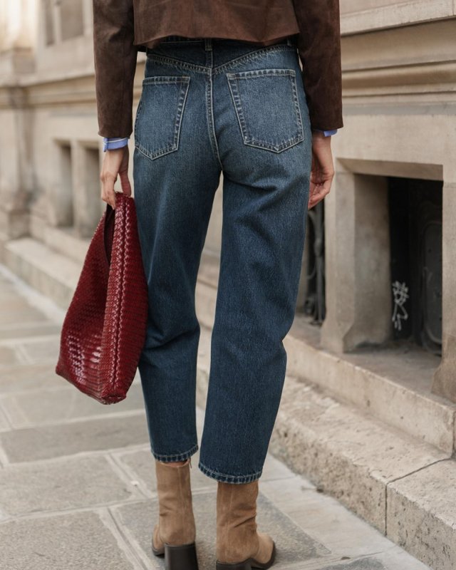 Jean Boy en denim bleu foncé