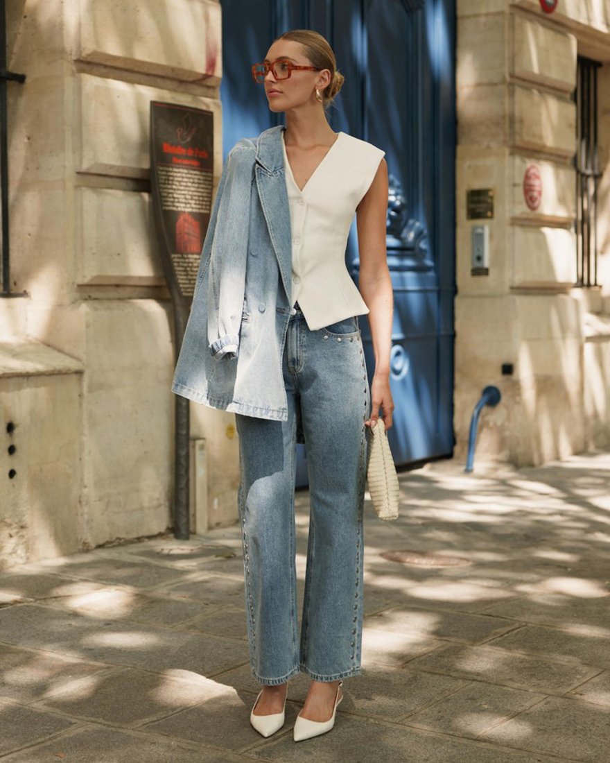 Jean Riley en denim vintage