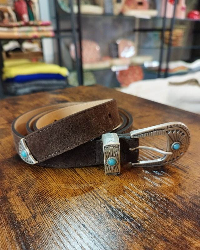 Ceinture chocolat en nubuck...