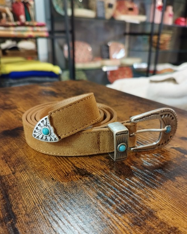 Ceinture camel en nubuck...
