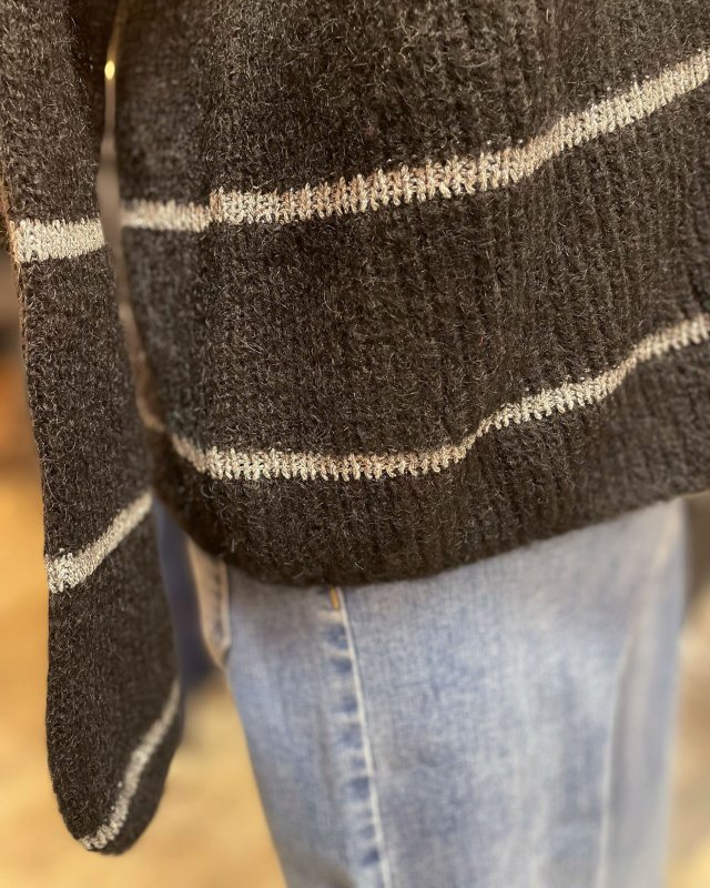 Gilet à rayures argentées