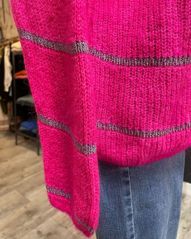 Gilet à rayures argentées