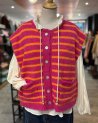 Petit gilet sans manches en maille fuchsia