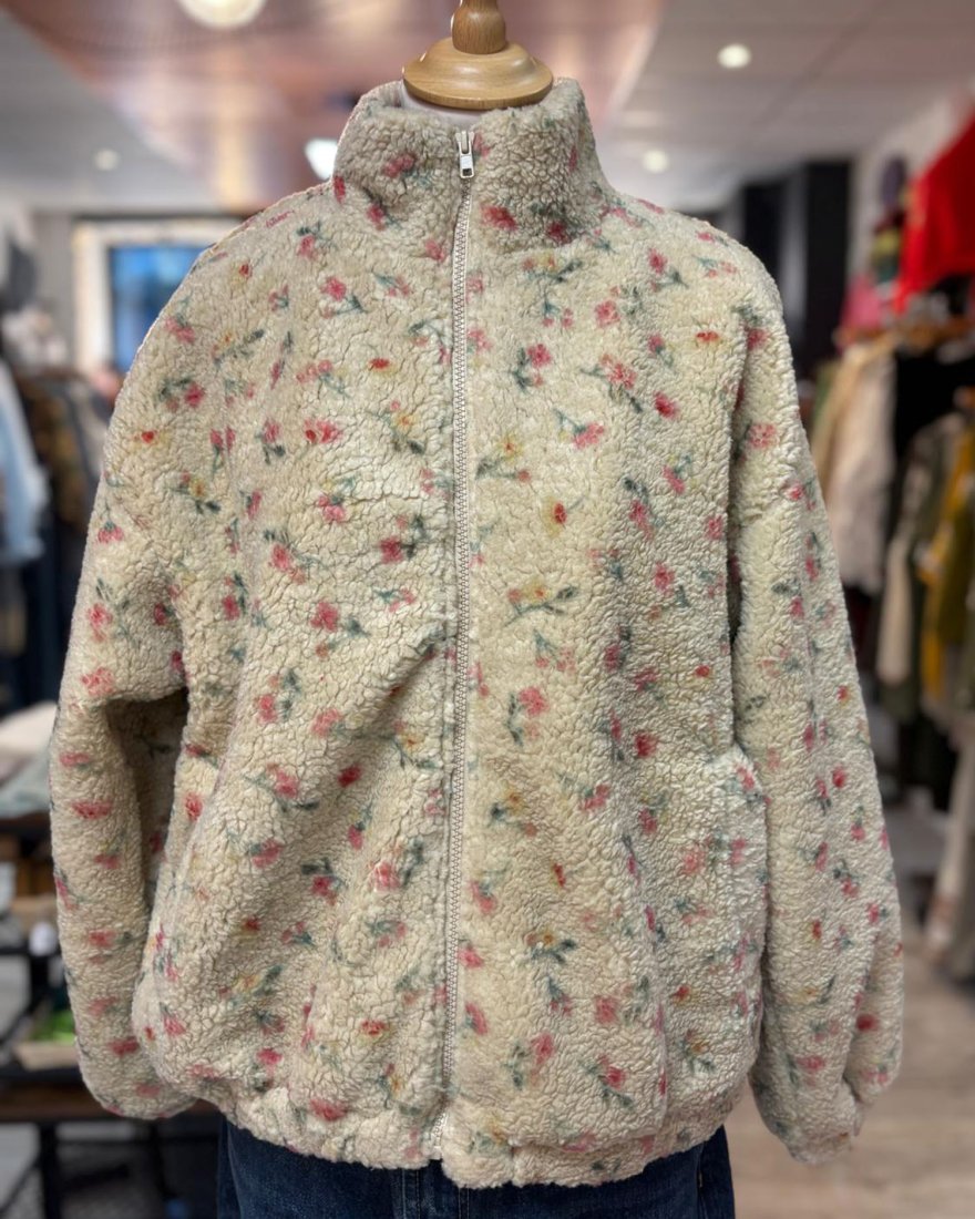 Veste polaire à imprimé fleuri