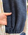 Gilet sans manches en moumoute bleu marine