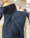 Gilet sans manches en moumoute bleu marine