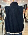 Gilet sans manches en moumoute bleu marine