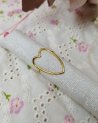 Bague ajourée en forme de coeur doré