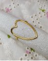 Bague ajourée en forme de coeur doré